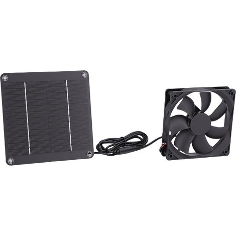 Kit de ventilation solaire pour panneaux photovoltaïques, extraction d'air 4W, idéal pour petites serres, abris de jardin et niches pour animaux. (1/5)