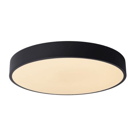 Plafoniera LED rotonda 40 cm 24W nera Lucide UNAR dimmerabile