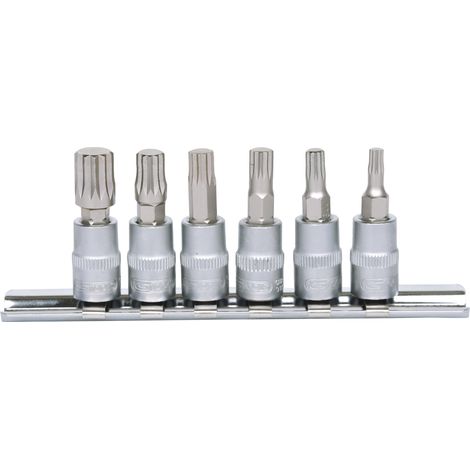 KS Tools 1/4 Bit-Stecknuss-Satz XZN, 6-tlg, M4-M10 (1/2)