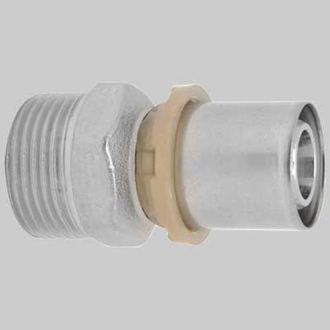 RACCORDO DIRITTO MASCHIO A PRESSARE - 16 x 3/4