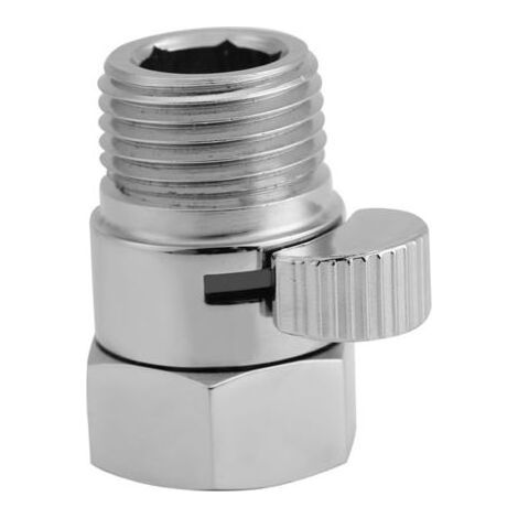 Válvula de control de flujo G1/2 para ahorro de agua, para cabezal de ducha, rociador de bidé de mano, nueva. (1/5)