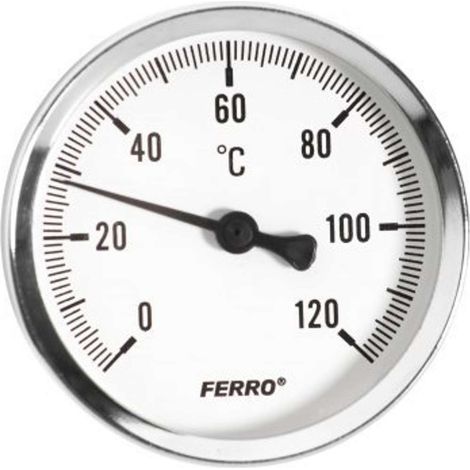 63mm 0-120C Thermo Eau Température Jauge 1/2" Entrée Arrière Thermomètre (1/5)