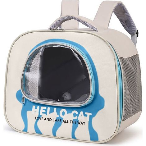 Sac à Dos Pour Animaux - Fenêtre Transparente - Aération Renforcée - Imperméable Et Respirant - Convient Chats Chiens Petits Animaux - Capacité Jusqu'à 7 kg (1/4)