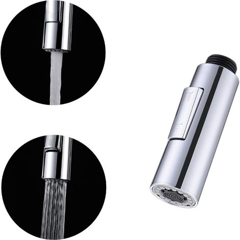 Pommeau de douchette de robinet de cuisine, pulvérisateur extractible en jet colonne avec sélecteur 2 modes, tête de remplacement pour mitigeur d'évier, débit 6,8 L/min, raccord 20,3 mm (1/5)