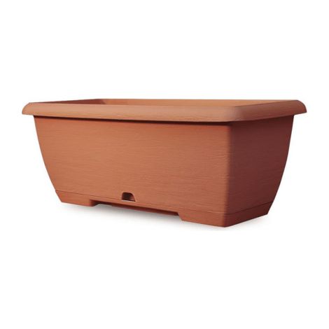 CASSETTA TERRAE MIDI CON SOTTOCASSETTA 65CM TERRACOTTA PLASTECNIC