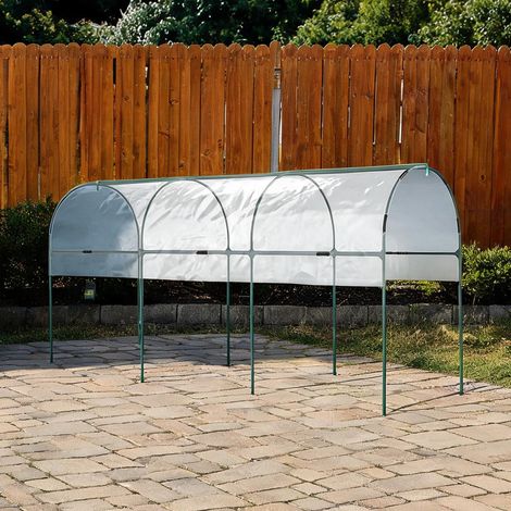 Serre tunnel avec armature en acier et bâche renforcée 400 x 123 (1/5)