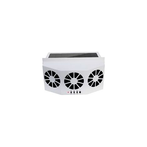 Ventilateur de refroidissement solaire voiture 2400 mAh, 3 refroidisseurs, échappement, batterie – (1/5)