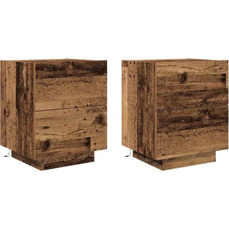 Maison Exclusive - Nachttisch 2 pcs Altholz 45 x 40 x 55 cm Holzw
