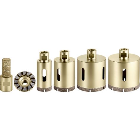 Diamantbohrer-Set mit Diamant-Lochsägen 20/25/40/45/50/68 mm (1/3)