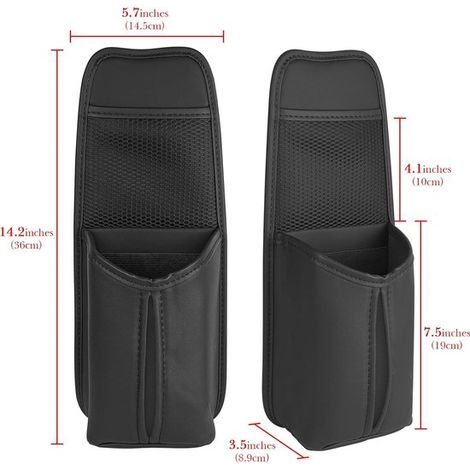 Portabotellas lateral para asiento de coche — Compatible con botellas de 770-1070 ml — Bolsa de almacenamiento colgante de gran capacidad (1/5)