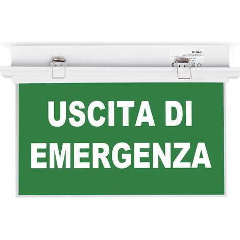 Luz De Emergencia Permanente Con Cartel "Salida De