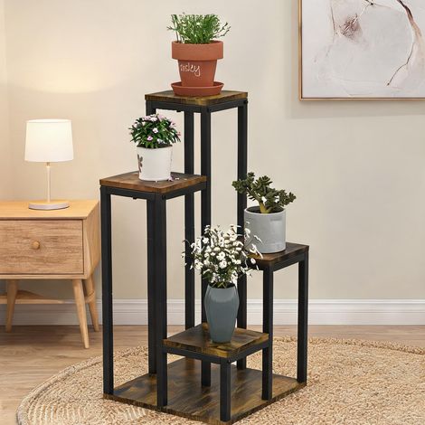 Porte-plantes Support pour plantes étagère 4 niveaux acier 40 x (1/5)