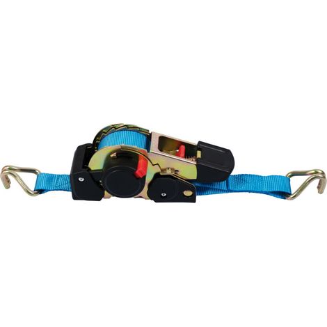 Cinghia di ancoraggio 600 kg. 25 mm. x 3,5 mt. con tenditore automatico a cricchetto