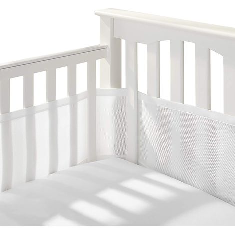 Lot de 2 Protège-barrières de lit bébé, filet respirant anti-collision, barrière de lit en maille (1/5)