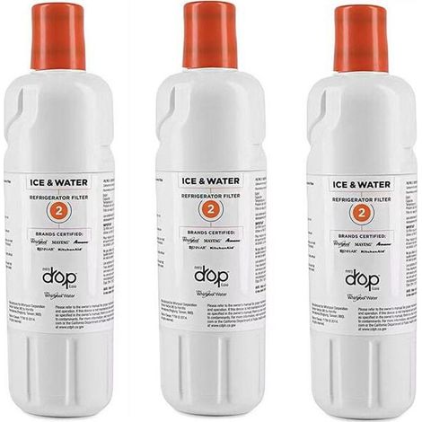 Filtre à eau pour réfrigérateur fllter2 D2, cartouche filtrante pour réfrigérateur, 3 pièces (1/3)