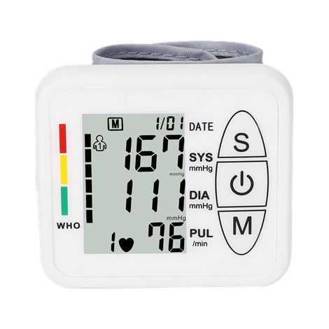 Professionelles elektronisches Oberarm-Blutdruckmessgerät, intelligentes und präzises Manschetten-Blutdruckmessgerät, automatische Erkennung von Bluthochdruck, Herzrhythmusstörungen und Puls, verstell (1/5)