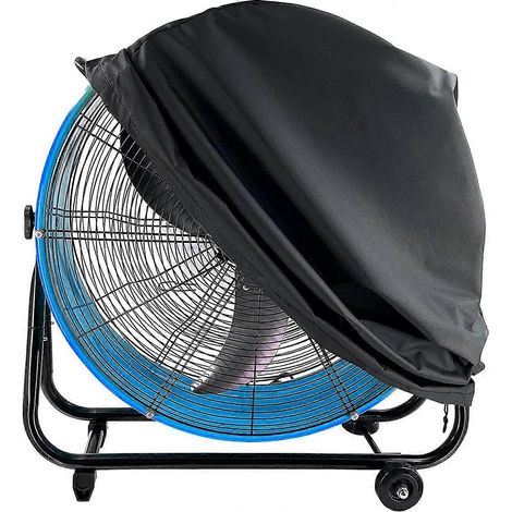 Housse de protection pour ventilateur industriel, étanche à l'eau et à la poussière, pour ventilateur tambour haute vitesse de 24 pouces, housse pour ventilateur sur pied (1/5)