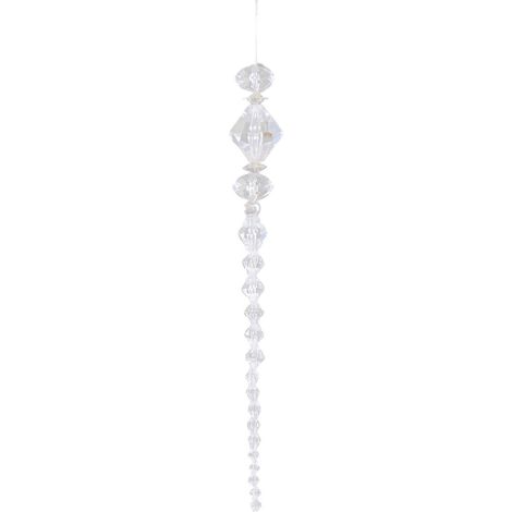 Bruchsichere Acryl-Schneeflocken-Ornamente mit Kristall-Eistropfen, Hängedekoration für Hochzeiten, Weihnachtsbäume, mehrfarbig (1/5)