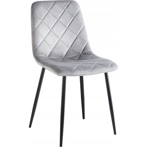 Silla de terciopelo K6-FX (B) gris Riviera 91 (1/5)