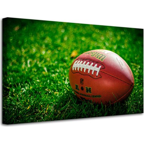 Lienzo impreso de fútbol americano de 80x50 cm.