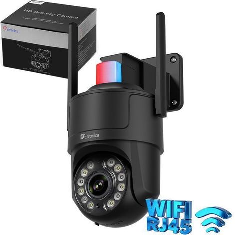 Caméra de Surveillance Extérieure 4K , Détection Humain/Véhicule/Animal, Suivi Auto, Vision Nocturne Couleur, Sirène, WiFi 2,4/5 GHz (1/5)