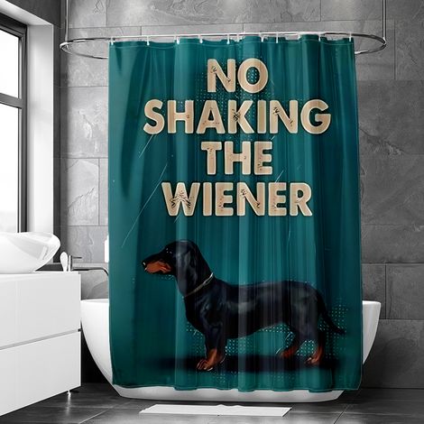 Rideau de douche motif chat et chien vintage baignoire décorative, polyester imperméable, 90x180 cm (1/5)