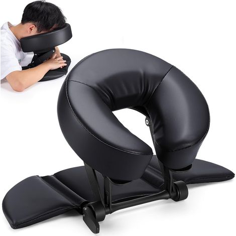 Udefineit visage vers le bas Kit de massage de table, repos-tête réglable berceau visage avec coussin de repos-main, Universal Bureau maison matelas massage berceau avec oreiller doux, noir