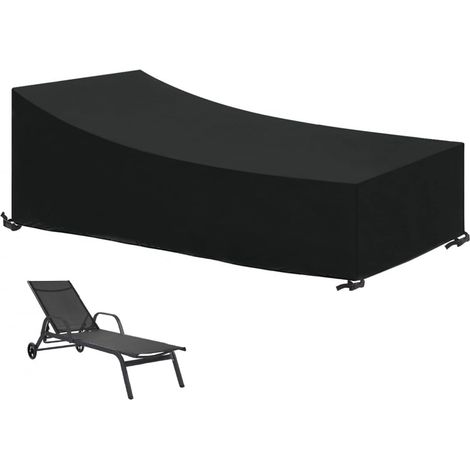 1 Housse de protection, transat, imperméable, oxford 210D, PVC, avec sangles, jardin, terrasse (1/4)