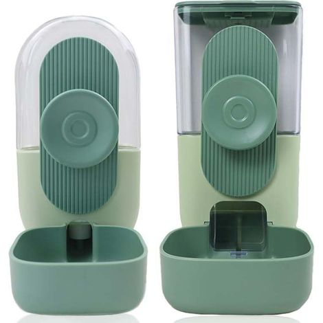 Distributeur Automatique Suspendu Pour Eau Et Nourriture - Réservoirs 500ml Avec Valve Anti-Gaspillage - Pour Lapins Furets Chats Oiseaux - Vert - Lot De 1 (1/5)