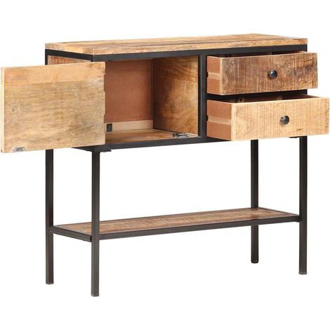 Maison Exclusive - Credenza 85x30x80 cm in Legno Massello di Mango Grezzo (1/5)