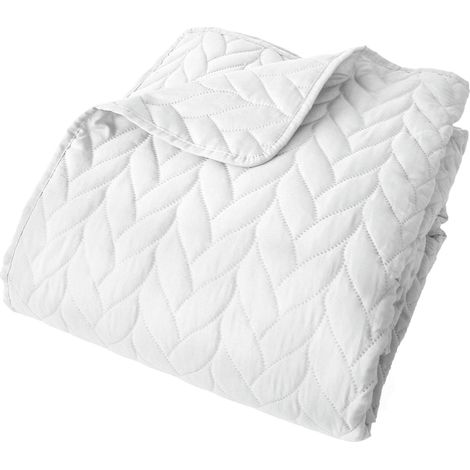 Couvre lit en microfibre dessin par ultrason Blanc 240x220 cm