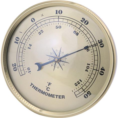 Thermomètre numérique rond en métal, jauge de température (1/5)