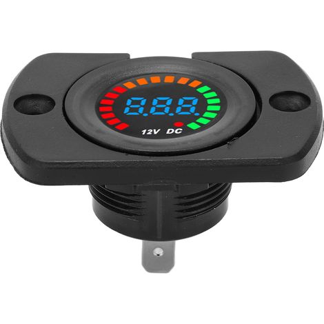 Voltmètre numérique LED étanche universel pour camions, bus, bateaux et yachts (12 V CC). (1/5)