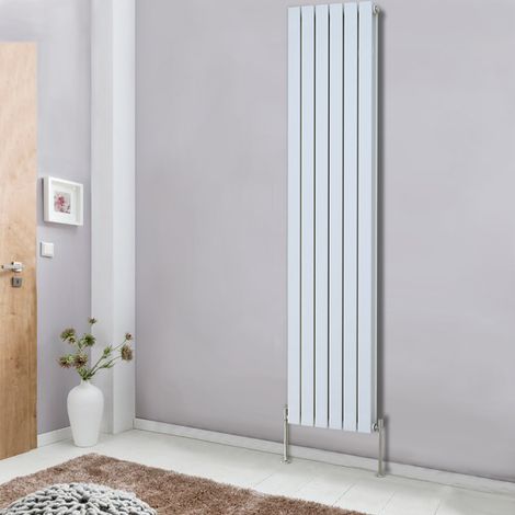 Designer 1800x408 Vertical Flat Double Panel Column Radiator Modern White Bathroom Heater Central Heating (1/5)