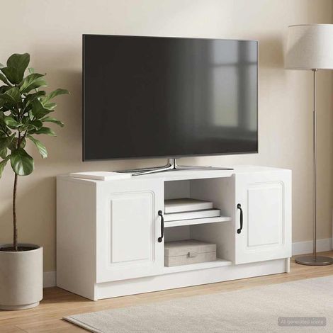 TV-Schränk Weiß 102 x 34,5 x 47 cm Holzwerkstoff (1/5)