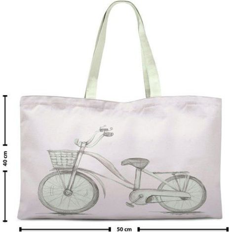 Sac Shopping - Tote Bag En Coton - 70 X 50 X 1 Cm - Anses 30 Cm - Réutilisable - 1 Pièce (1/2)