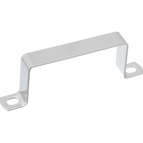 U Forme Connecteur Support, 100mm x 50mm 304 Inox Acier Inox Acier Barre Sécurité Support Équerres pour Porte Fenêtre Cabanon Fermé Barre Porte Vitesse Canal, Paquet de 1