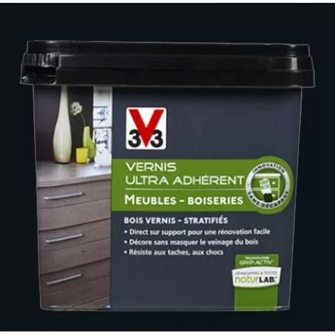 V33 Vernis Ultra Adhérent 0,75L Noir de Jais 0,75 L (1/2)
