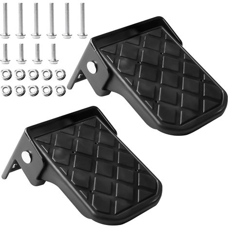 Étape de montée pliable pour camion en tôle d'acier galvanisée, 13,5×7,5 CM Étape de montée pliante pour remorque, repose-pieds et élévateurs de pied pour trottinette électrique et vélo électrique (1/5)