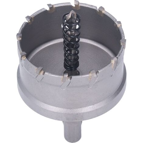 60-mm-Hartmetall-Lochsäge, C45-Stahlkernbohrer mit Zentrierbohrer, Schneidset für Metall, Aluminium, Holz und Edelstahl (1/5)