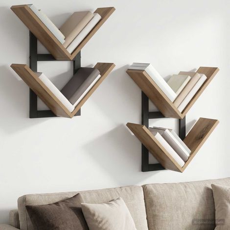 Irovami Floating Wall Shelf 2 pcs Artisan Oak 43 x 15 x 47 cm (1/5)