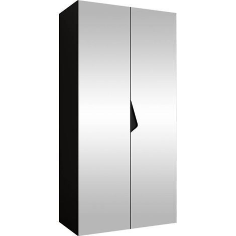 Armoire Hartford 628, Noir, 202x100x52cm, Portes d'armoire: Avec des charnières, Nombre d'étagères: 0 (1/5)