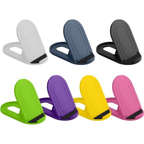 7x Support de téléphone pour bureau - Support de téléphone portable réglable en hauteur - Support de bureau portable - Support universel pour smartphone (Couleur aléatoire)