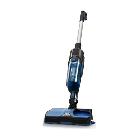 Rowenta Aspirateur Balai Laveur sans Fil, Puissant, Grande autonomie, 3 Modes de Nettoyage, Simple d'entretien, Léger, X-Combo 2-en-1, Noir/Bleu GZ3038WO (1/5)
