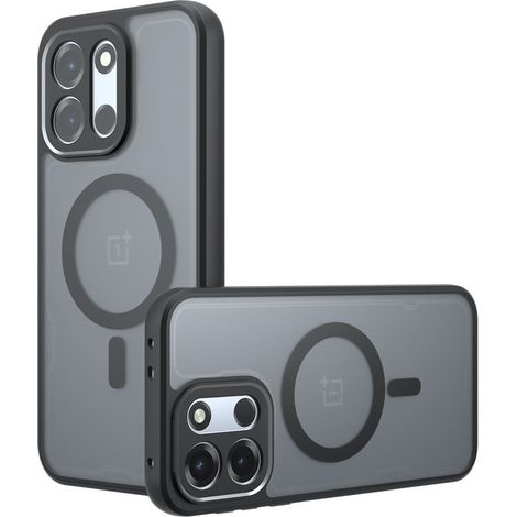 Coque pour OnePlus Nord 6, finition mate, compatible MagSafe, noire