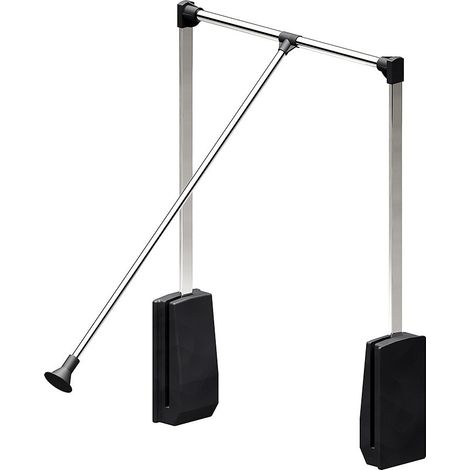 Elévateur de penderie escamotable en acier - boîtier noir - largeur dressing 540-690 mm
