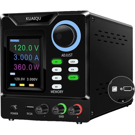 Fuente de alimentación de CC programable, voltaje ajustable, función de memoria, SPPS-D1203-232 (1/2)