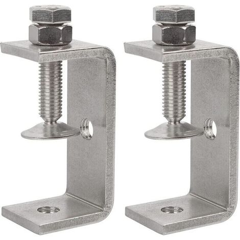 Lot de 2 serre-joints en C robustes en acier inoxydable 304, ouverture des mâchoires de 65 mm, serre-joints de type « tigre », serre-joints en bois