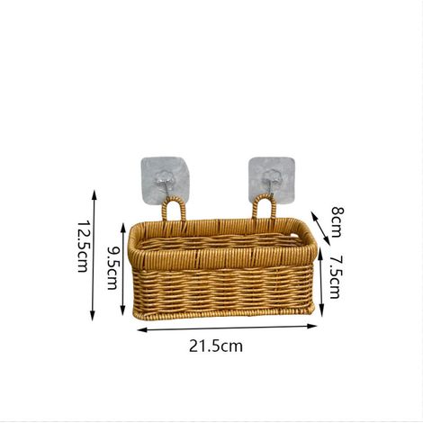 2-teiliges Aufbewahrungskorb-Set, Vintage-Hängekorb, dekorative Pflanzenaufbewahrungsbox, für Schlafzimmer und Badezimmer (1/4)