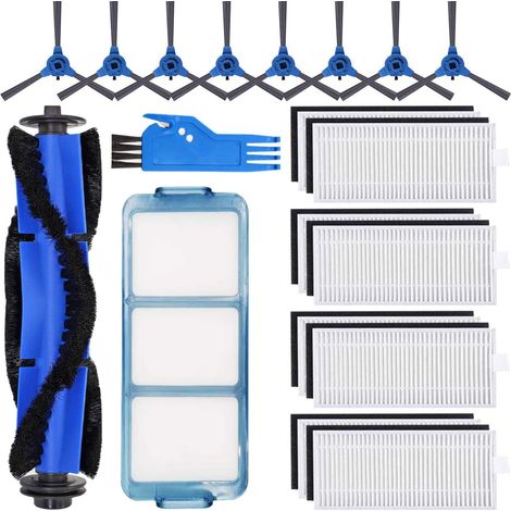 Zubehör für Eufy RoboVac 11S RoboVac 30 RoboVac 30C RoboVac 15C,15T, 12, 35C Staubsauger Ersatzteile 1 Rollbürste 8 Hepa-Filter 8 Seitenbürsten 1 Primärfilter 1 Reinigungsbürste (19-Teilig)